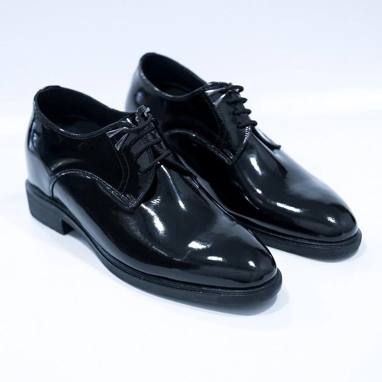El Yapımı Aksesuarlı Oxford Rugan +7/+9 cm Boy Uzatan Gizli Topuk Erkek Ayakkabı Damatlık Kundura