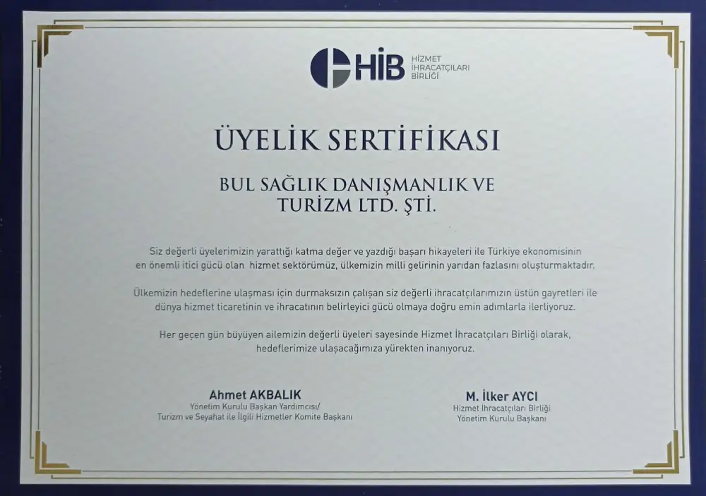 HİB Üyelik Sertifikası